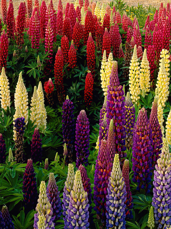 Hybrides de Lupin Russell - Expédié sous forme de racines nues au printemps